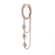 Boucles d'oreilles diamants ronds 0.21 carat or rose Benedetta